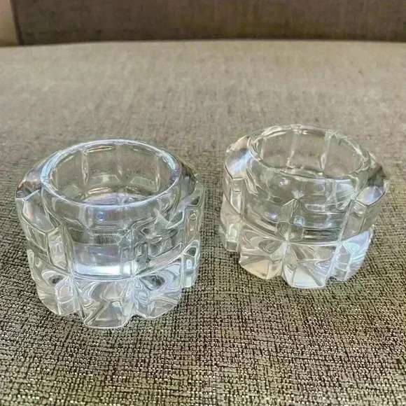 Mikasa Other - Vintage Mikasa Crystal Votive Holder Round - Set of 2